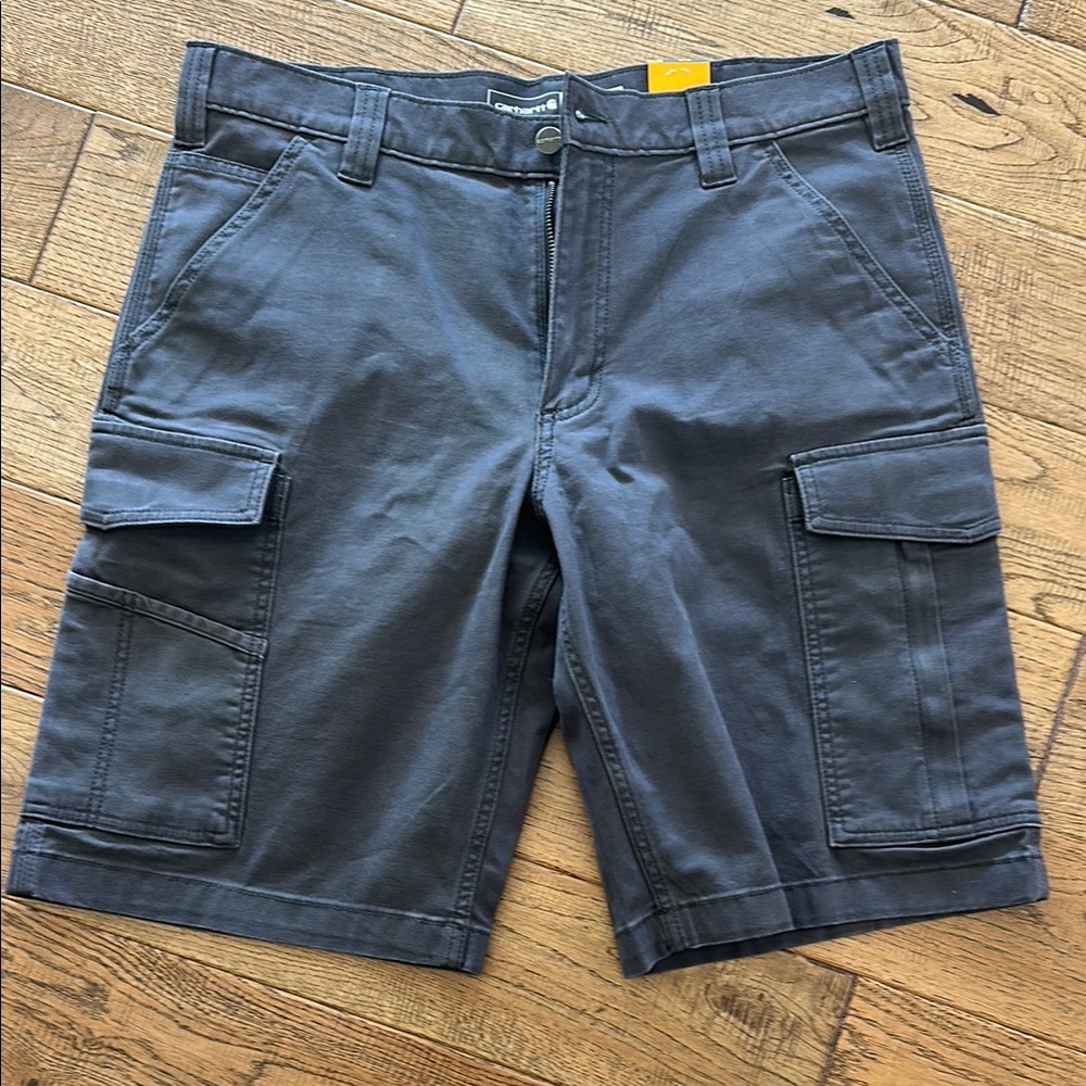 Carhartt Gray Cargo Shorts Sturdy Cotton Blend
